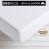 Sábana Bajera Blanca Satén 300 hilos 100% Algodón Royal