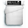 Funda Nórdica 100% Algodón Satén 300 hilos Blanca Lisa Royal 1 pieza