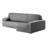 Funda Chaise Longue apoyabrazos largo Aquiles Derecho Gris