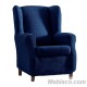 Funda de Sillón Orejero Elástica Aquiles Azul