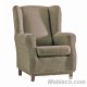 Funda de Sillón Orejero Elástica Aquiles Beige oscuro