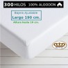 Sábana Bajera saten 300 hilos 100 Algodón Largo Especial 190 cm. y altura hasta 10 cm. Royal Sábana Bajera saten 300 hilos 100 Algodón Largo Especial 190 cm. y altura hasta 10 cm. Royal