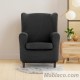 Funda de sillón Orejero elástica Ulises Gris Oscuro