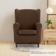 Funda de sillón Orejero elástica Ulises Marrón