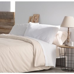 Juego Fundas Nórdicas lisas Crema Cama 160
