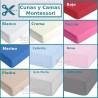 Sábana Bajera Fabicada A medida Cunas, Camas Monterori, Autocaravanas, Monovolumen  en 10 colores