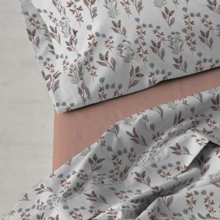 Juego de Sábanas Laia Terracota Estela 100% Algodón