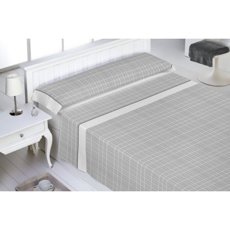 Juego de Sábanas Kiran Gris 100% Algodón 200 hilos ihome