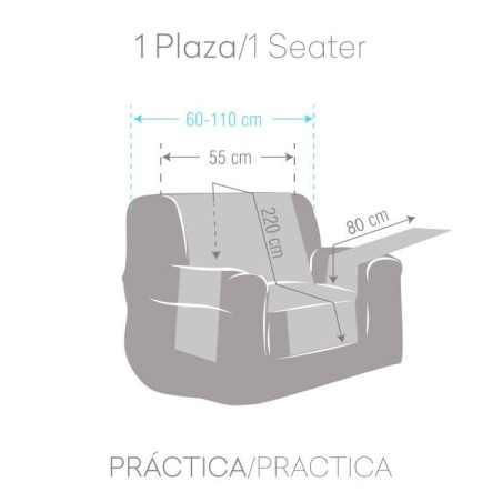 Medidas Cubre Sofá Francesca 1 plaza