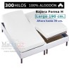 Sábana Bajera Cama Articulada 100% Algodón Satén 300 hilos Forma H Largo 190 cm y altura hasta 30 cm Royal Sábana Bajera Cama Articulada 100% Algodón Satén 300 hilos Forma H Largo 190 cm y altura hasta 30 cm Royal