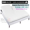 Sábana Bajera Cama Arituclada 100% Algodón Satén 300 hilos Pantalón Forma V Largo 180 cm y altura hasta 25 cm Royal  	Sábana Bajera Cama Arituclada 100% Algodón Satén 300 hilos Pantalón Forma V Largo 180 cm y altura hasta 25 cm Royal
