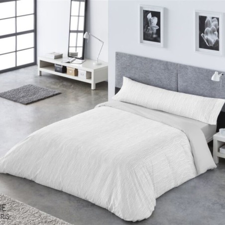 Juego Funda Nórdica Reversible Katie Gris Frontal