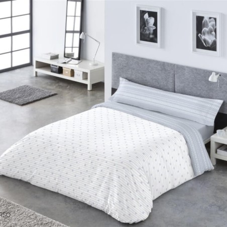 Juego Funda Nórdica Reversible Orlando Azul Reverso