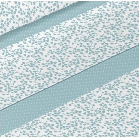 Juego de Sábanas Franela de Algodón Lia Aguamarina