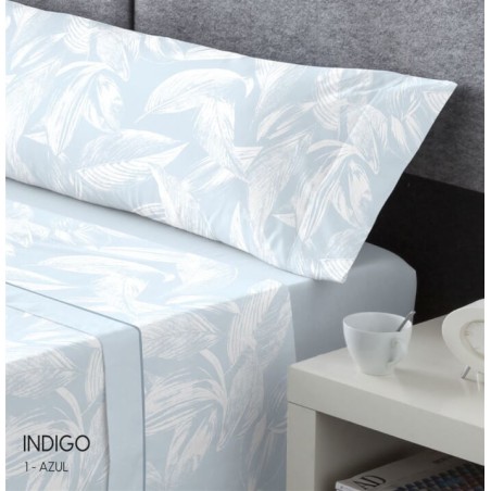 Juego de Sábanas Coralina Indigo Azul
