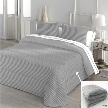 Edredón Comforter New Makay Sedalina reverso Borreguillo Sherpa Gris