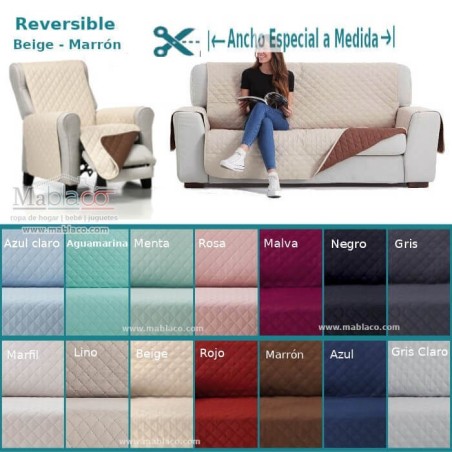 Cubre Sofá Acolchado Reversible Couch Cover Ancho Especial Todas las medidas