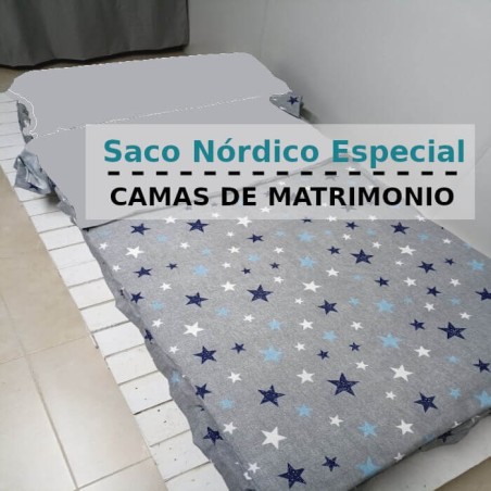 Saco Nórdico Cosmos Estrellas Cama de Matromonio Con Cremallera Y Fuelle Royal