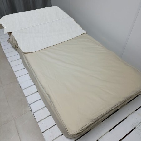 Saco Nórdico Invierno Franela Algodón Gris Cuna de Bebé Liso Bicolor Piedra Royal Con Cremallera y Fuelle