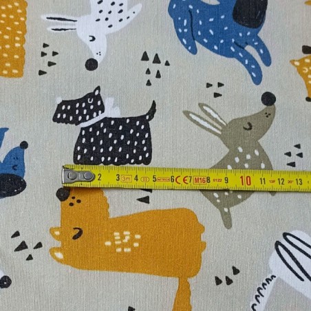 Detalles diseño Saco Nórdico Cuna de Bebe Perritos Lino invierno Franela Algodón Royal