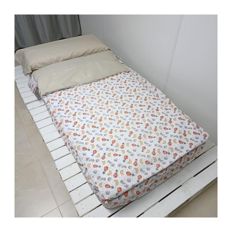 Saco Nórdico Bebé Conejitos Arcoiris Royal Con Cremallera y Fuelle