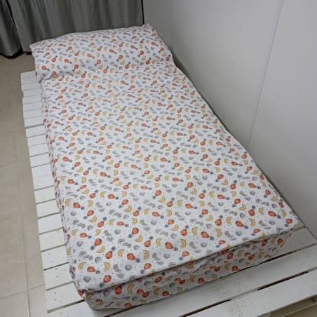 Saco Nórdico Cuna de Bebé Conejitos Arcoíris Royal Con Cremallera y Fuelle extendido