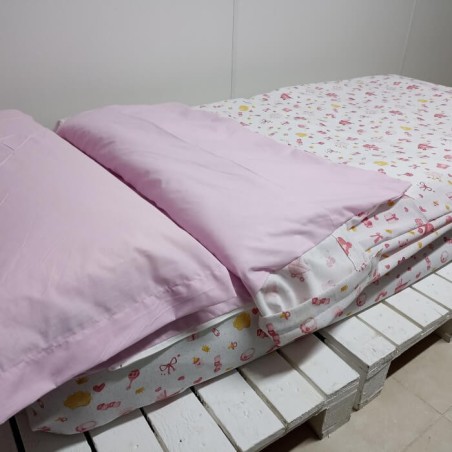 Lateral Saco Nórdico Cuna de Bebé Osito Aventura Royal Con Cremallera y Fuelle