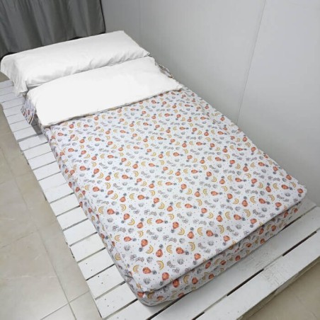 Saco Nórdico Bebé interior 100% Algodón 200 hilos Conejitos Arcoíris Royal