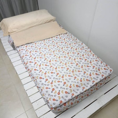 Saco Nórdico Calentito Coralina Invierno Bebé Conejitos Arcoíris Royal Con Cremallera y Fuelle