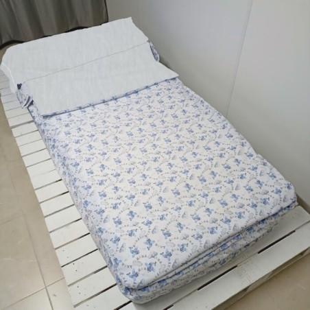 Saco Nórdico invierno Franela Algodón Avioncitos azul Royal Con Cremallera y Fuelle