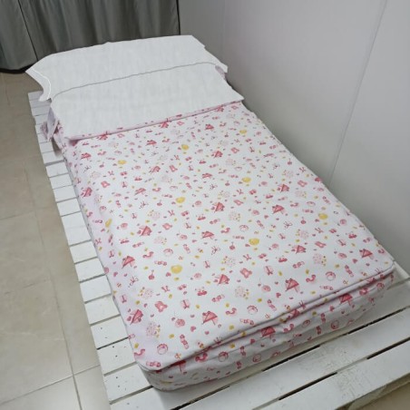 Saco Nórdico Cuna de Bebé Invierno Franela Algodón Dulzura Girl Con Cremallera y Fuelle Royal