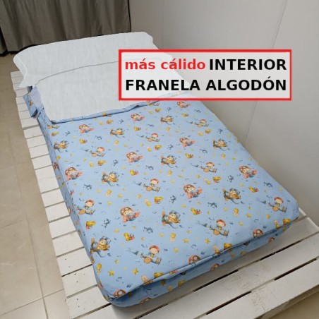  	Saco Nórdico Bebé Franela Algodón Invierno Osito Aventura Con Cremallera y Fuelle Royal 