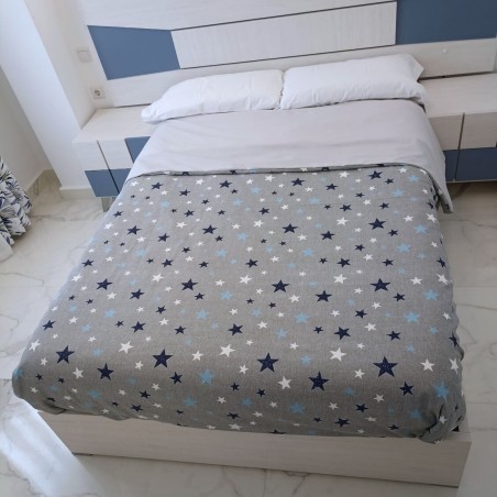 Funda Nórdica Cuna de Bebé Cosmos Estrellas Royal Reversible 1 pieza Remetido la parte inferior