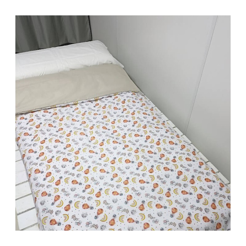 Funda Nórdica Conejitos Arcoíris Reversible 1 pieza Royal