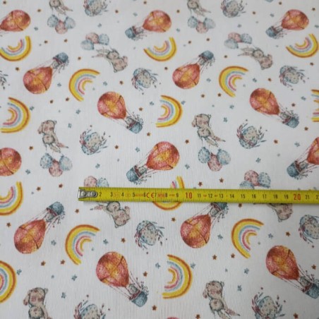 Detalles Funda Nórdica Conejitos Arcoíris Royal Reversible 1 pieza