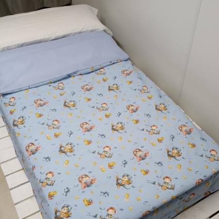 Funda Nórdica Osito Aventura Azul Reversible 1 pieza Royal