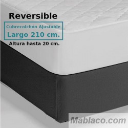 Cubrecolchón Acolchado Reversible AMBAR 2 Royal Tela / Tela Largo Especial 210 cm Alto hasta 20 cm ROYAL