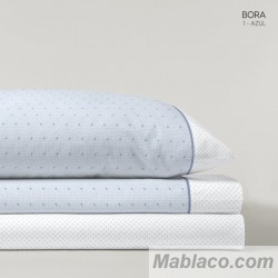 Juego de Sábanas Bora Azul 100% Algodón Serena Cotton Luxe