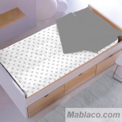 Saco Nórdico Bebé Stars Gris fondo blanco
