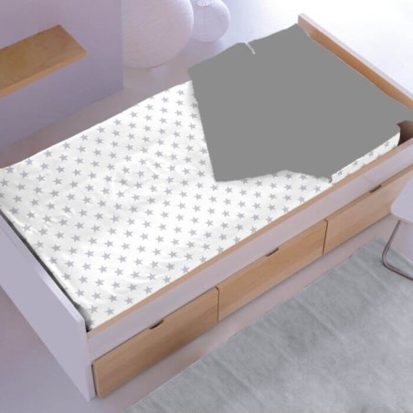 Saco Nórdico Bebé Stars Gris fondo blanco