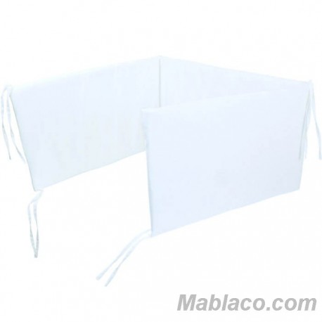  Chichonera Protector para Cuna Blanca desenfundable