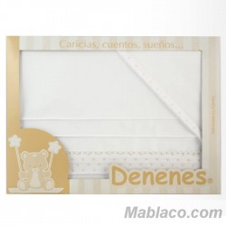 Juego Sábanas Bebé Plumeti Beige 100% Algodón Denenes