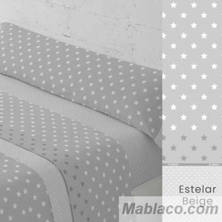 Juego de Sábanas Estelar Gris - beige El Barco