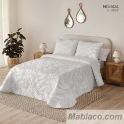 Colcha Bouti Reversible Nevada Beige Anverso