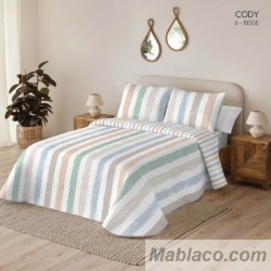 Colcha Bouti Reversible Cody Beige Anverso