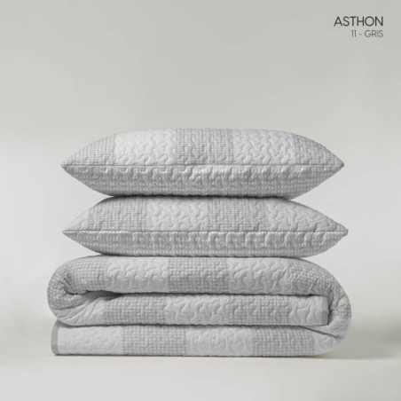 Colcha Bouti Reversible Ashton Gris