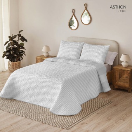 Colcha Bouti Reversible Ashton Gris Reverso
