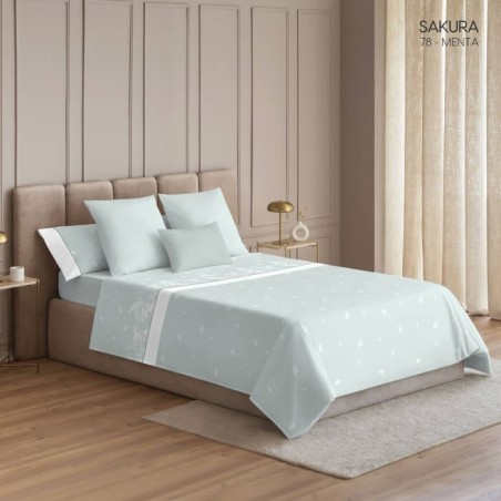 Juego de Sábanas Sakura Menta Dart Luxe