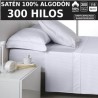 Juego de Sábanas Listado Blanco Satén 300 hilos 100% Algodón Estelia Juego de Sábanas Listado Blanco Satén 300 hilos 100% Algodón Estelia