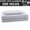Juego de Sábanas Listado Blanco Satén 300 hilos 100% Algodón Estelia Juego de Sábanas Listado Blanco Satén 300 hilos 100% Algodón Estelia